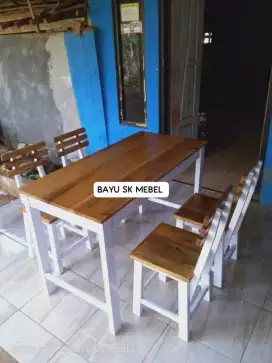 Set meja kursi cafe kedai warmindo dll