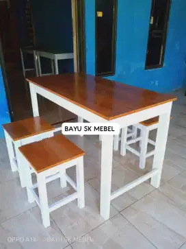 Set meja kursi cafe kedai warmindo warung Padang warung bakso dll