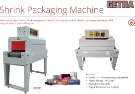 Cuci gudang NEW Getra Mesin Shrink packaging BS260Y Garansi