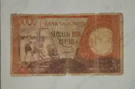 Rp 10.000,- merah thn 1964, murah meriah