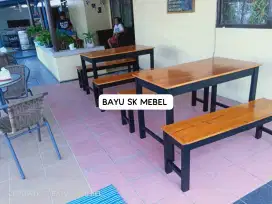 Set meja kursi cafe kedai warmindo warung Padang warung bakso dll