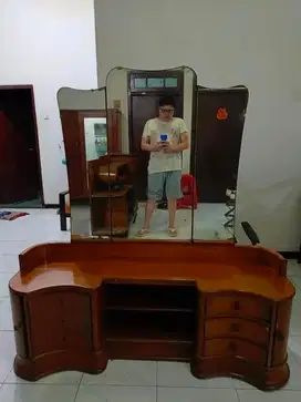Meja Rias Kayu Jati Lama Jaman Nenek
