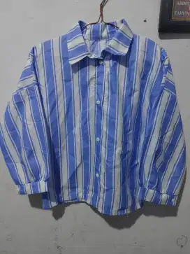 Kemeja salur biru