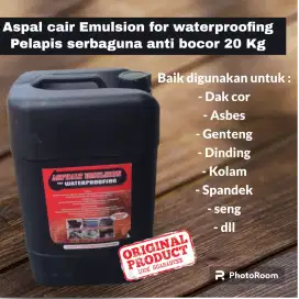 Aspal cair asphalt Emulsion 20 kg for waterproofing