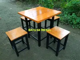 Set meja kursi cafe kedai warmindo warung kopi dll