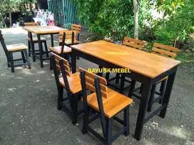 Set meja kursi cafe resto kedai warung makan dll