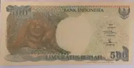 Uang 500 orang hutan 1992 asli