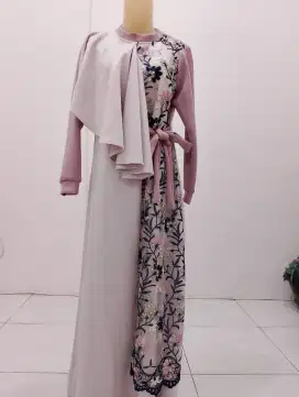 Gamis Brukat Lavender