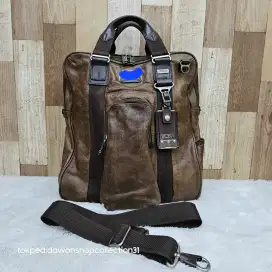 Tumi lejeune tote bag brown leather original