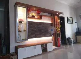 Backdrop tv partisi lemari baju rak dapur tangga