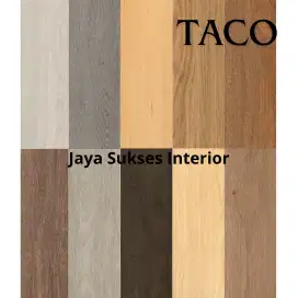 Lantai vinyl spc Taco klik TV 5001 - 5010 warna natural kayu / box