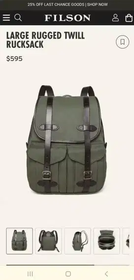 Tas Pria Filson Rucksack Bag Man