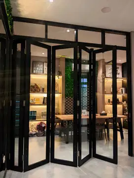 Pintu penyekat aluminium interior rumah keren dan minimalis