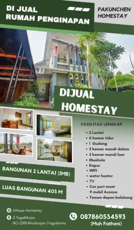 DIJUAL  HOMESTAY & GUEST HOUSE FULL FURNISHED