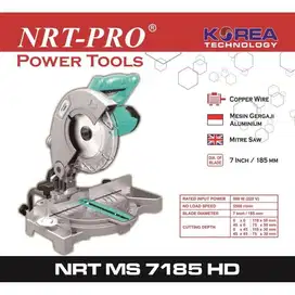Mesin potong aluminium dan kayu / miter saw 7 NRT PRO MS 7185 HD