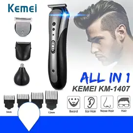 Kemei alat cukur rambut kumis elektrik hair trimmer rechargeable