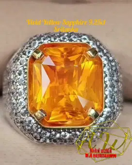 Vivid Yellow Sapphire Srilanka 9.25carat