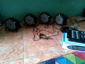 4LAMPU PARLED 36+MIXER SIAP MANGGUNG + lampu sorot 50watt