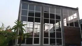 Pintu aluminium Jendela Kanopi Kaca tempered Kitchen set Partisi lipat