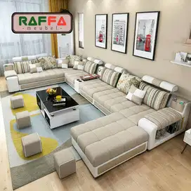 Sofa leter u ruang tamu - Sofa beranak ruang tamu - Sofa living room