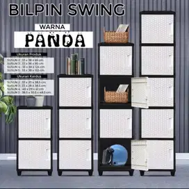 Lemari plastik pakaian baju laci swing serbaguna bilpin panda