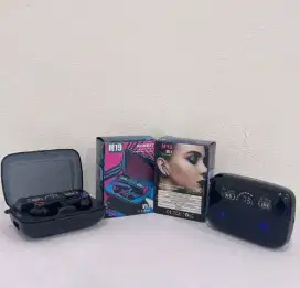 Headset Bluetooth TWS M19 V5.1 Multifungsi Powerbank dan Senter