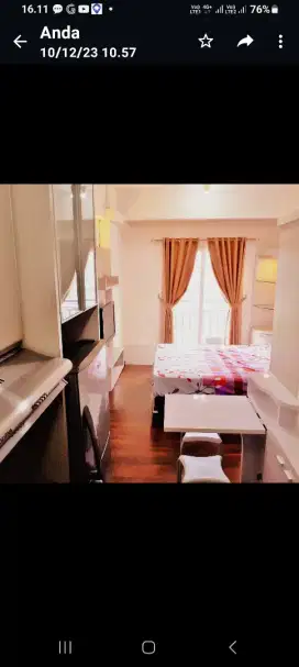 Apartemen sunter park view bgs bersih full furnish lengkap lt parkit