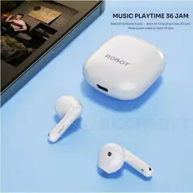 ROBOT T60 TWS Airbuds Earphone Bluetooth 5.3 Playtime 36jam IPX4