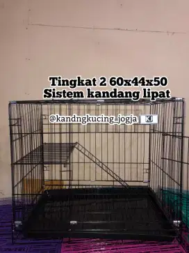 KANDANG KUCING LIPAT TINGKAT 1 READY