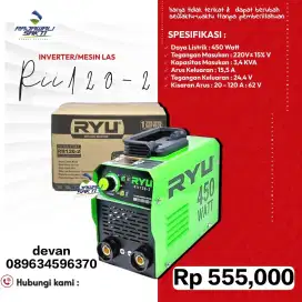 Mesin las ryu 120a 450 watt murah bergaransi