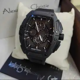 Jam tangan Pria Alexandre Christie original ac 6629 black