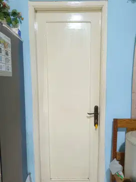 Daun Pintu kayu kamper putih tanpa kusen ukuran 70x210x4 cm