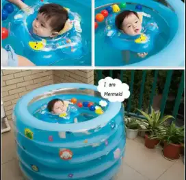 SR Kolam Renang Bayi Intime Baby Spa Bulat Round 5-Ring+Bonus Pompa