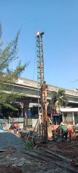 Bor pile mesin manual