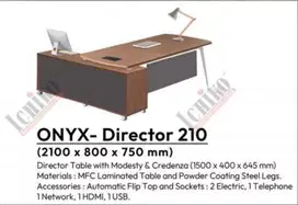 Meja Direktur Ichiko ONYX 210 Meja Kantor