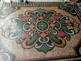 LANTAI BATU SIKAT MOTIF