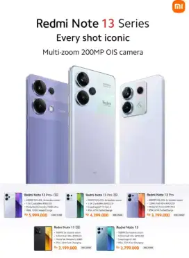 Xiaomi redminote 13 series baru segel garansi resmi bisa TT bsa kredit