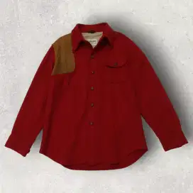 Dijaul Vintage CHAPS By Ralph Lauren Mens RED WOOL SHIRT