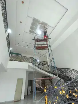 Kontruksi rangka plafon dan partisi gypsum