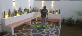 Pembuatan bangku taman  estetik