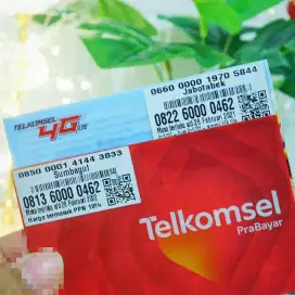 Sepasang Nomor Cantik Telkomsel 4G / 5G