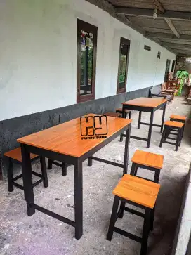 Meja kursi set kedai makan, meja kursi set cafe