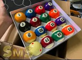 Bola billiard biliard bilyar pooltable 2 1/4 bola besar set import