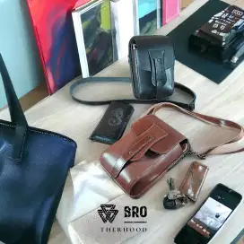 Tas selempang tas pinggang kulit sapi asli DH07