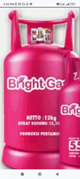 Tersedia 2 TABUNG KOSONG BRIGHT GAS 12 KG DIANTAR FREE ONGKIR