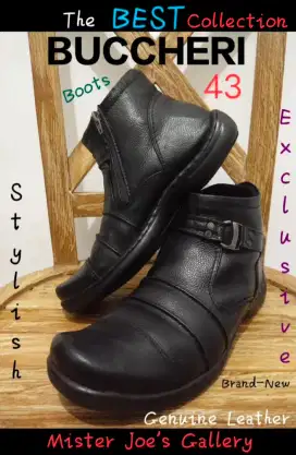 BUCCHERI Boots 43, MaCho, Elegan, Eksklusif, & Nyaman