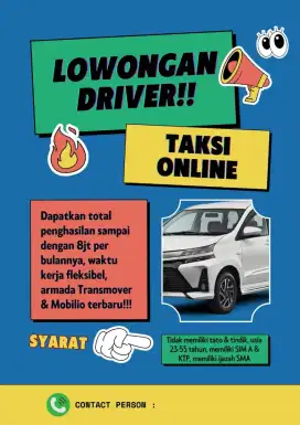 Driver Taksi Jabodetabek