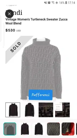 Auth fendi zucca monogram dicustom model crop