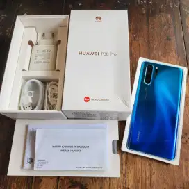 Huawei P30 Pro Aurora Blue Garansi Resmi Like New Lengkap Ori