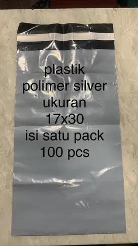 plastik polimer silver ukuran 17x30